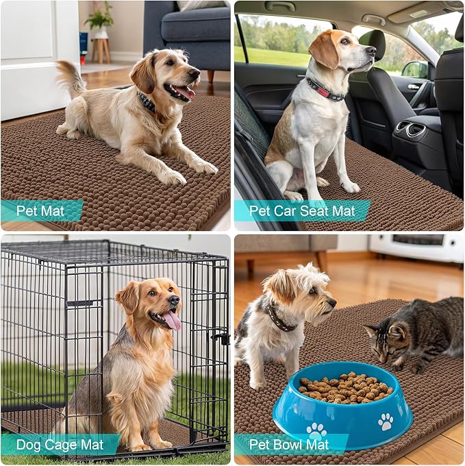 OLANLY Dog Door Mat for Muddy Paws 44x24, Absorbs Moisture and Dirt, Absorbent - Image 7