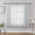 Chyhomenyc Light Grey Sheer Curtains 54 Inch Length by Chyhomenyc