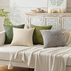 MIULEE Pack of 2 Couch Throw Pillow Covers 20x20 Inch Neutral Cream Modern Boho - Image 8