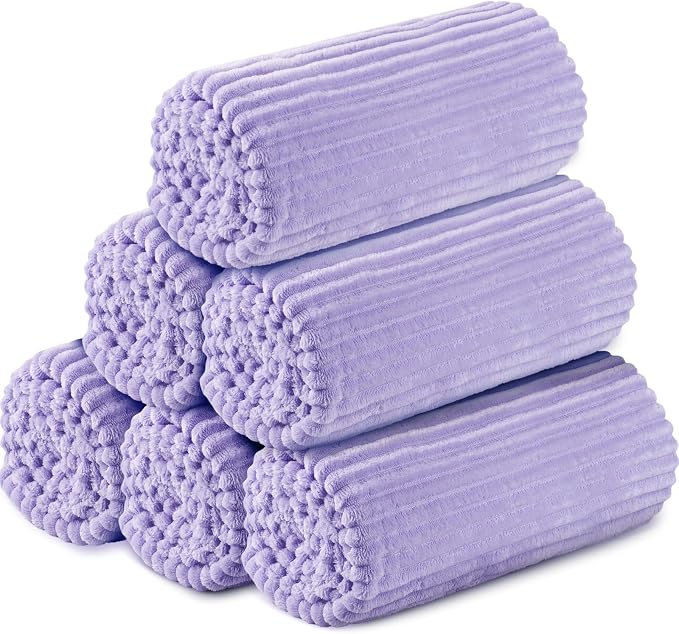 Buryeah 6 Pcs Flannel Throw Blanket Bulk 50 x 60 in Sleepover Blanket Outdoor by Buryeah
