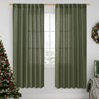 LAMIT Light Filtering Linen Curtains 78 inch by LAMIT