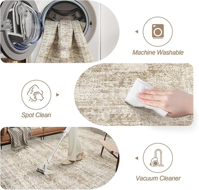 Washable Area Rug 8x10, Large Soft Rugs - Image 4