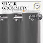 NICETOWN Grey Blackout Curtain Panels - Image 4