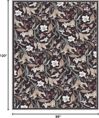 Area Rug 8x10 Vintage Rug Traditional Mat, Non Slip Indoor Boho Area Rug Carpet - Image 3