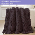Bigacogo Chunky Knit Throw Blanket - Image 4