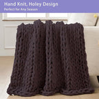 Bigacogo Chunky Knit Throw Blanket - Image 4