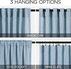 Nanspring Blue Curtains 144 Inches Long 2 Panels - Image 3