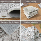8x10 Extra Large Area Rug Living Room, Modern Neutral Washable Boho Area Rug - Image 5