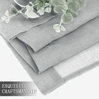 Tollpiz Short Sheer Curtains Linen Textured Living Room Curtain Sheers Light - Image 7