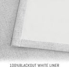 Yakamok White Linen Curtains 100% Blackout 90 Inches Long, Room Darkening - Image 3