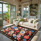 Black/Brown Living Room Rugs, Area Rugs 5x8 Rug by WelcometoBabovid