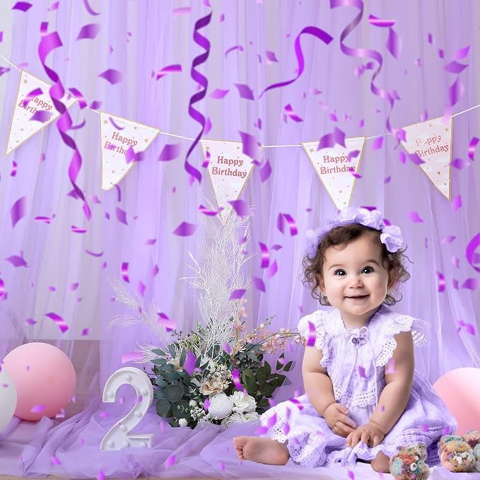 Lavender Tulle Backdrop Curtains - Image 6