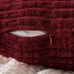MIULEE Pack of 2 Burgundy Corduroy Decorative Pillow Covers 20x20 Inch Soft - Image 5