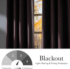 NICETOWN Faux Linen Greyish Purple Blackout Curtains 84 inches Long - Image 6