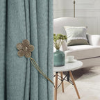 Lewondr Magnetic Curtain Tie, 1 Pair Vintage Resin Flower Curtain Drapery - Image 7