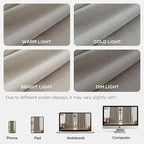 Joydeco Faux Linen Curtains 84 Inch Length 2 Panels Set, Light Filtering - Image 2