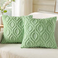 decorUhome Summer Throw Pillow Covers 16x16 Inch Set of 2, Soft Plush Faux Wool by decorUhome