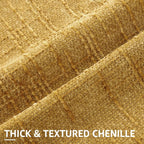 decorUhome Summer Mustard Yellow Chenille Throw Pillow Covers 18x18 Set of 2 - Image 2