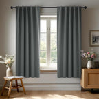 Deconovo Blackout Curtains, Thermal Insulated, W38 x L45 2 Panels, Back Tab by Deconovo