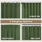 Pitalk Olive Green Curtains 102 Inch Length - Image 5