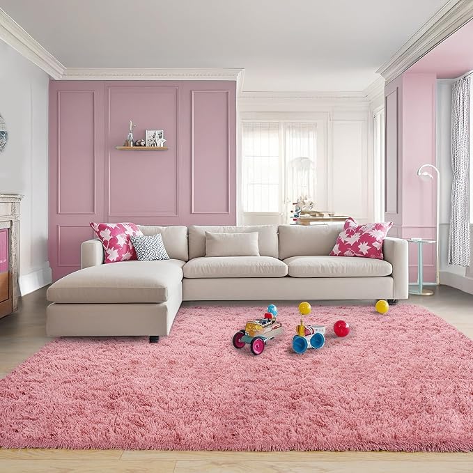 Pionblank 8x10 Rug for Living Room, Fuzzy Plush Large Area Rug, Fluffy Modern - Image 4