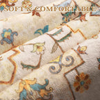 SERISSA Boho Area Rug 8x10 Light Yellow, Washable Large Rugs - Image 4