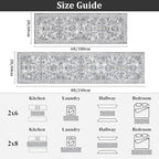 Yamaziot Washable Runner Rug 2x6 – Non Slip Boho Floral Hallway Runner Rug - Image 2
