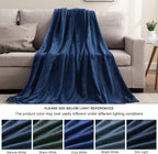 BEDELITE Fleece Blanket Twin Size Navy Blue Throw Blankets - Image 3