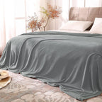 BEDELITE Fleece Blankets Queen Size Grey Throw Blankets by BEDELITE