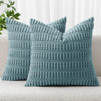 MIULEE Pack of 2 Corduroy Decorative Throw Pillow Covers 20x20 Inch Soft Boho by MIULEE