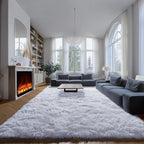ONASAR White 8x10 Area Rugs for Living Room, Large Fluffy Shag Bedroom Rug by ONASAR