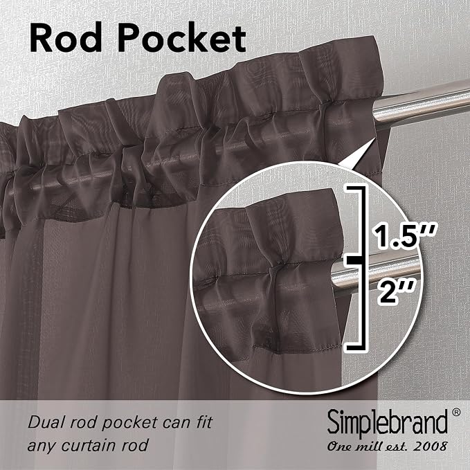 Simplebrand Chocolate Valances 14 Inches Long - Image 2