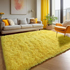 ONASAR Yellow Area Rugs for Bedroom Living Room, Fluffy 4x6 Indoor Bedside by ONASAR