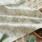 jinchan Linen Valance Curtain Farmhouse Floral Printed Small Window Curtain - Image 8
