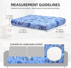 8Pcs Outdoor Cushion Covers, Patio Cushion Covers, Stretch Elastic Slipcovers - Image 2