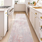 Washable Area Rugs 2'x10' Non-Slip Modern Abstract Soft - Image 3