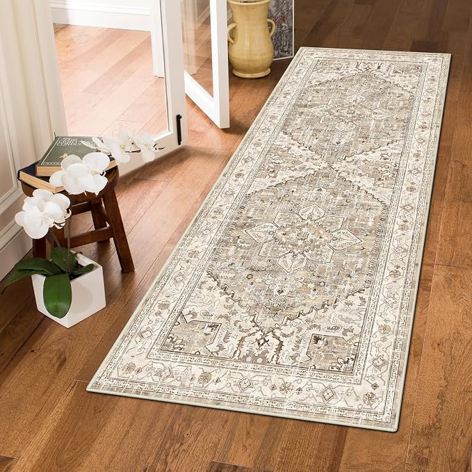 Yamaziot Washable Runner Rug, 2x5 Non-Slip Boho Vintage Hallway Rug Runner - Image 7
