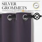 NICETOWN Greyish Purple Blackout Curtains 48 inches Length - Image 2