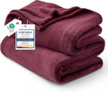 Bedsure GentleSoft Burgundy Red Fleece Blanket King Size by BEDSURE