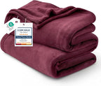 Bedsure GentleSoft Fleece Throw Blanket Burgundy Red by BEDSURE