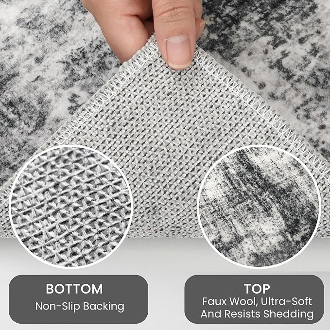 IOHOUZE Abstract Runner Rug 3x18 Ft Extra Long Washable Runners - Image 4