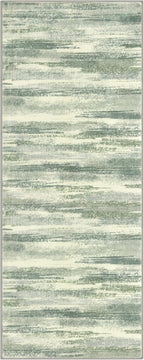 Lansny Modern Abstract Runner Rug 2x6, Sage Green Grey Washable Entryway Runner - Image 9