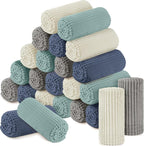 Buryeah 24 Pcs Flannel Throw Blanket Bulk 50 x 60 in Sleepover Blanket Outdoor by Buryeah