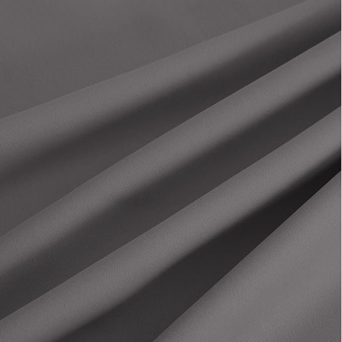 NICETOWN Room Darkening Draperies Curtains Panels, 2 Panels Grey W52 x L63 - Image 7