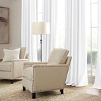 RYB HOME Pure White Velvet Curtains 96 inches - Image 7