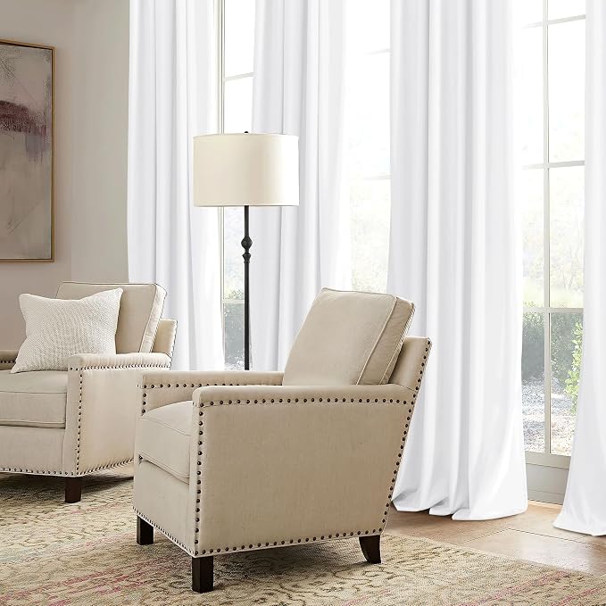RYB HOME White Velvet Curtains 72 inches - Image 6