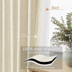 Guken 100% Blackout Curtains 63 Inch Length 2 Panels Set - Image 4