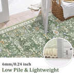 Yamaziot Washable Runner Rug 2x4 – Non Slip Boho Floral Hallway Runner Rug - Image 3