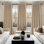 Topfinel Blackout Linen Blend Curtains 84 inch Long 2 Panels, Back Tab - Image 7