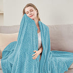 inhand Blue Throw Blanket, Super Soft Flannel Cozy Blankets & Throw - Image 6